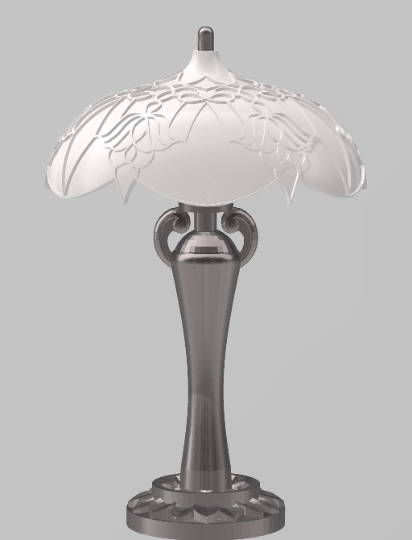 Digital STL Dollhouse Miniature Tiffany Style Lamp Files for 3D Printing in 1:12 Scale